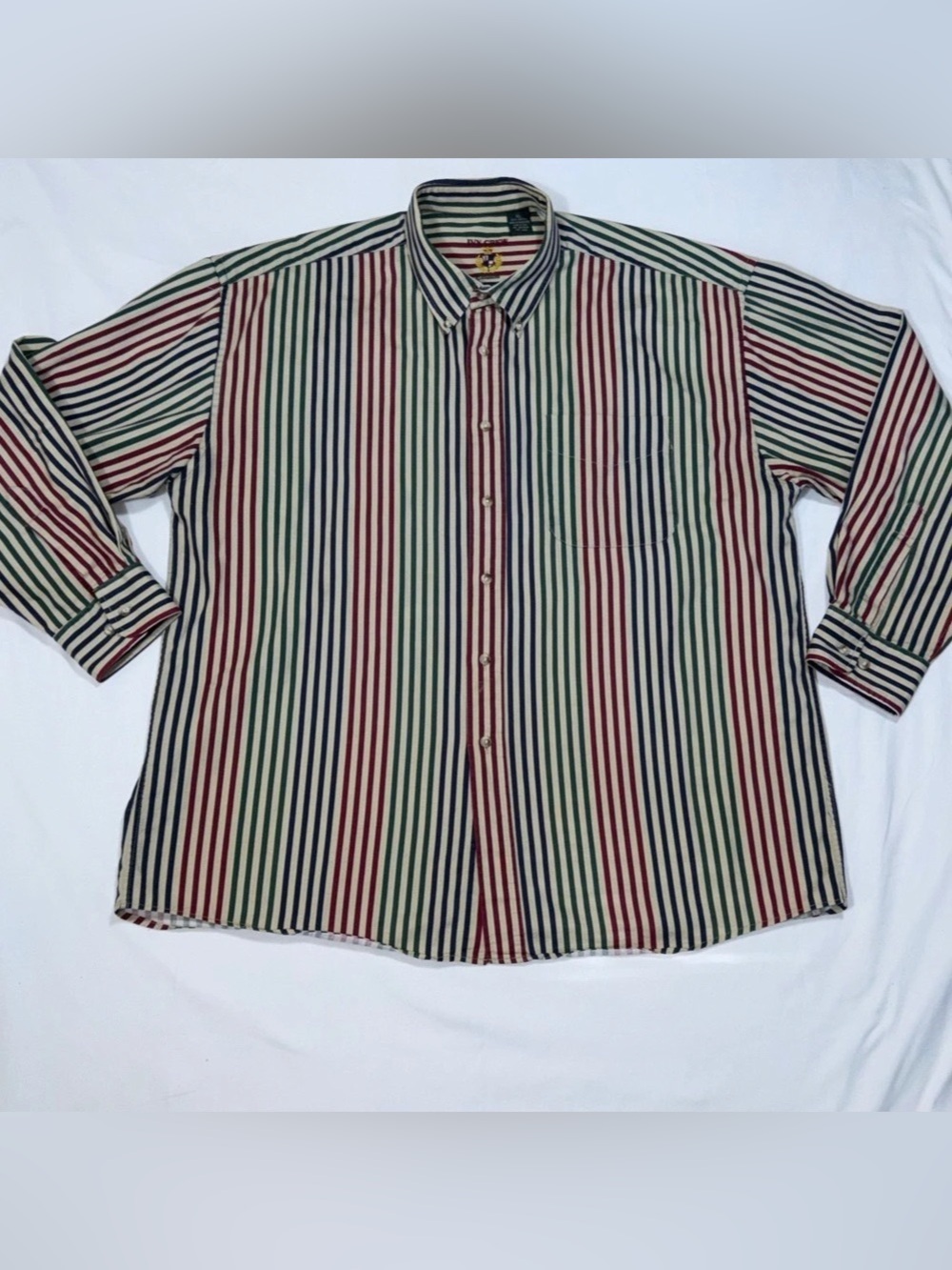 Ivy Crew Classics Men’s XL Multicolor Stripe Cotton Button Down Shirt